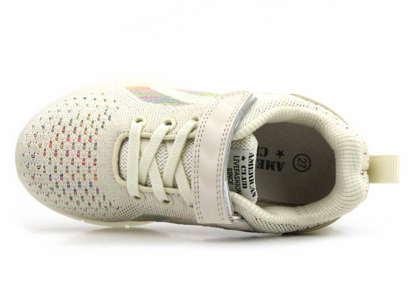Buty sportowe dziecięce, adidasy American Club RL 79/22, beżowe