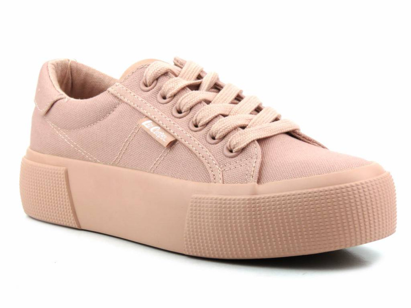 Trampki damskie, creepersy LEE COOPER LCW-22-31-0886L, różowe