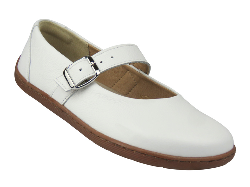 Barefoot skórzane minimalistyczne półbuty Helios Komfort 471 białe