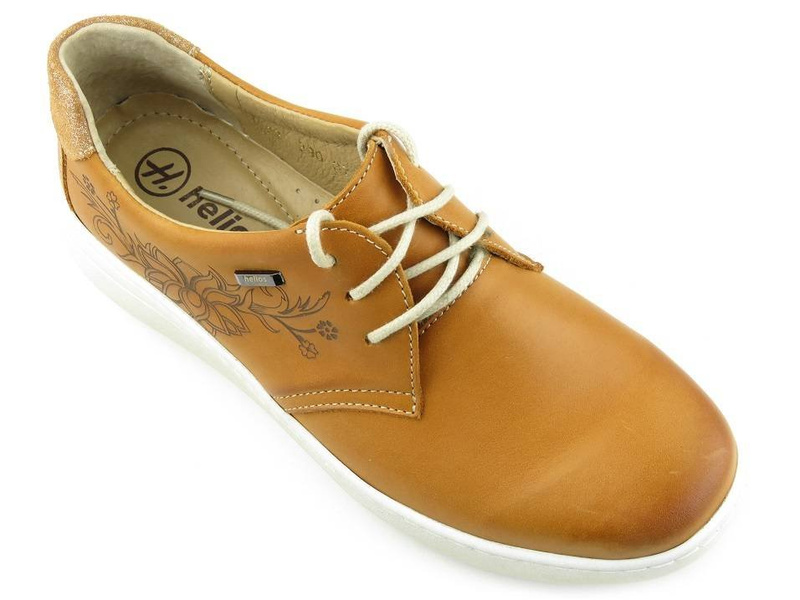 Półbuty damskie wiosenne HELIOS Komfort 390-2S, brązowe