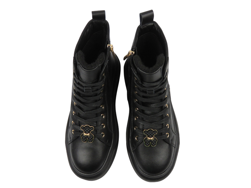 Eleganckie, ocieplane botki damskie Cambell 25-19349, czarne