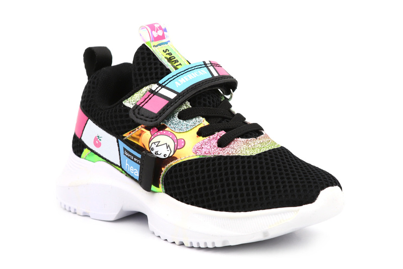 Buty dziecięce sportowe, sneakersy - American Club BS 20/22, czarne