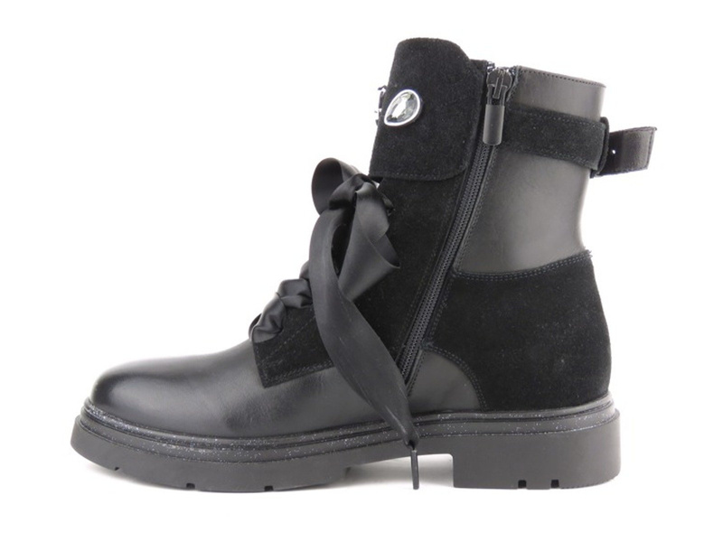 Botki damskie z kryształkami Badura 8148