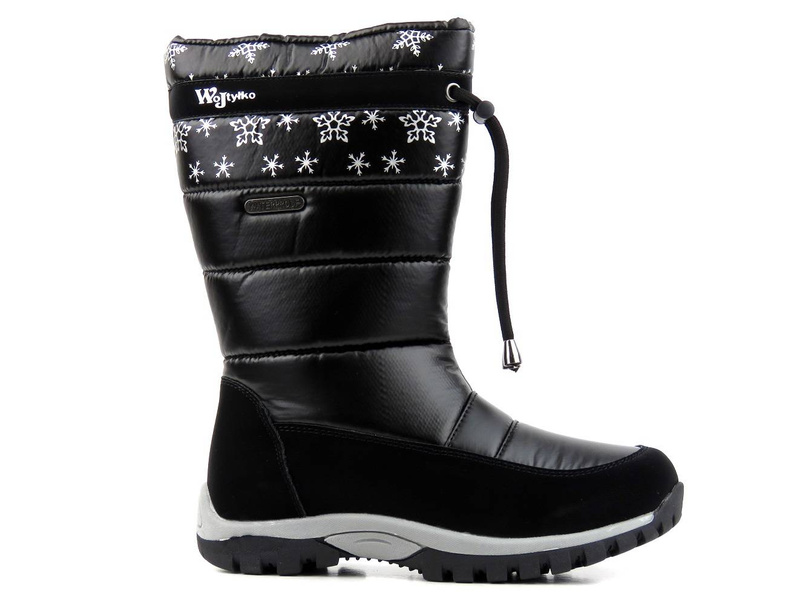 Śniegowce dziecięce Waterproof - WOJTYŁKO 21036, czarne