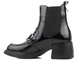 Lakierowane botki damskie na klocku - VENEZIA 13132401, czarne