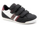 Buty sportowe damskie, sneakersy na trzy rzepy - AMERICAN CLUB 21361, czarno-bordowe