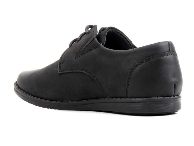Eleganckie półbuty wizytowe, buty komunijne - WOJTYŁKO 1377, czarne