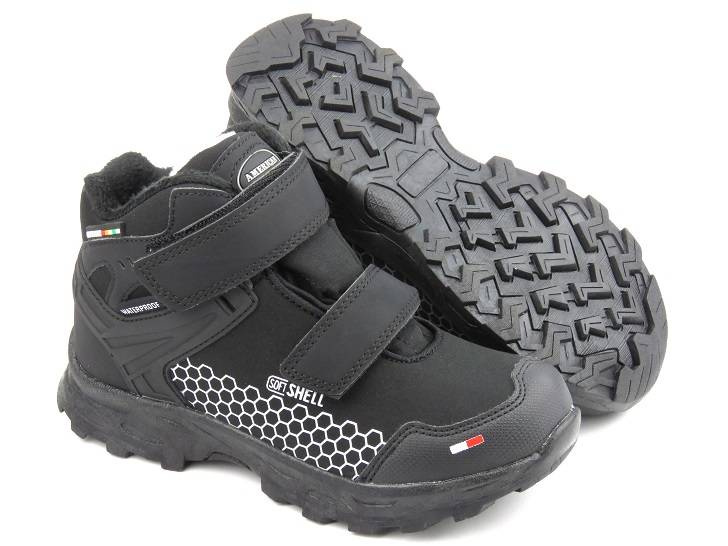 Śniegowce, trapery dziecięce z membraną - AMERICAN CLUB HL 26/22, czarne