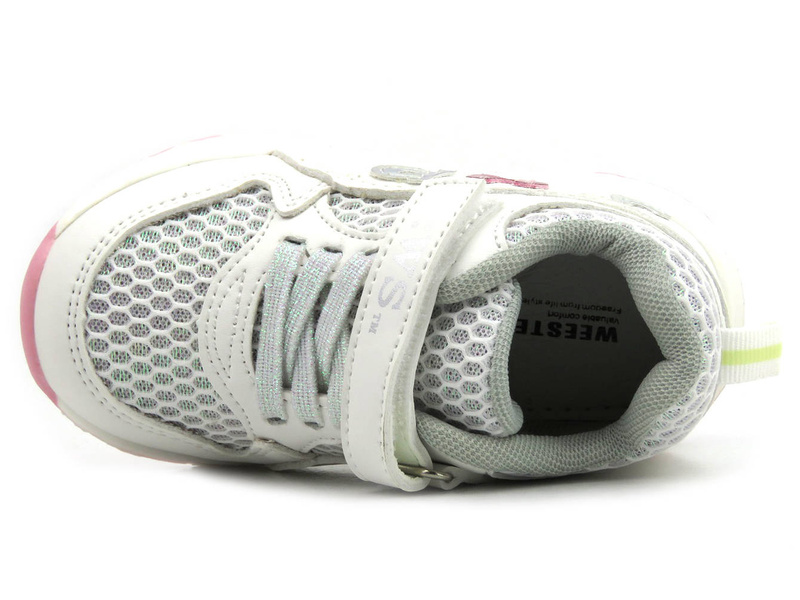 Buty sportowe, adidasy dziecięce na rzepy - WEESTEP R913633321, białe