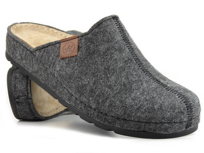 Filcowe kapcie męskie - Helios Komfort 817, grafitowe