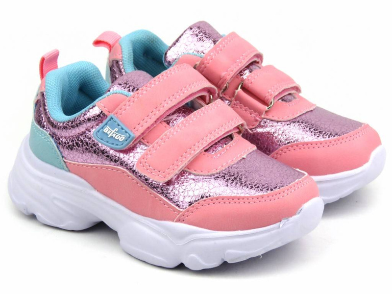 Adidasy dziecięce na rzepy - BEFADO 516Y108, różowe