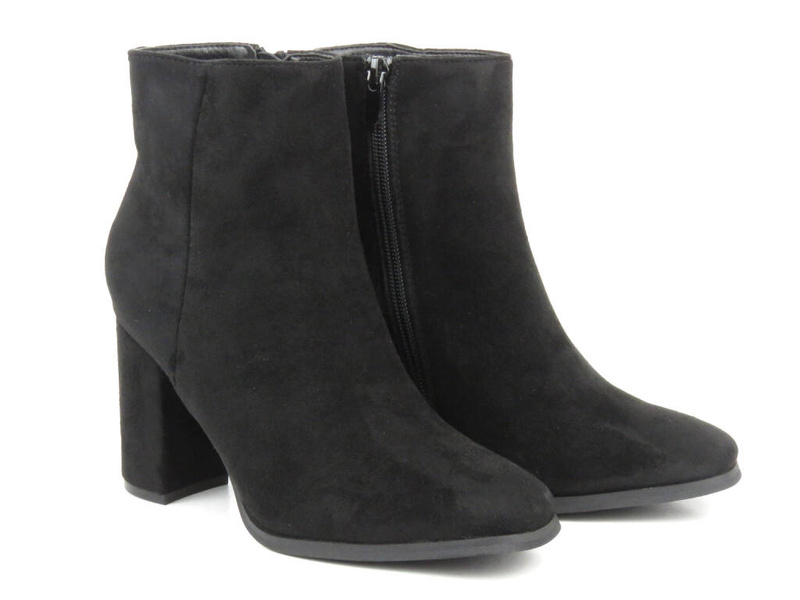 Botki damskie na obcasie - Evento 23BT35-6412, czarne