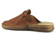 Skórzane klapki męskie polskiej marki HELIOS Komfort 011, brązowe