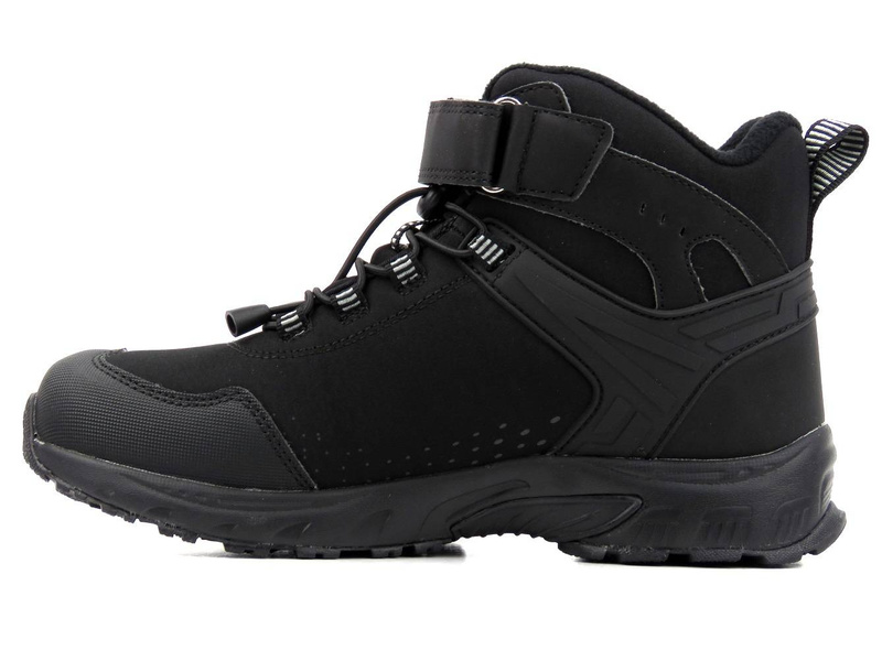 Wysokie trekkingi damskie z tkaniną Soft Shell - AMERICAN CLUB WT66/21(22), czarne