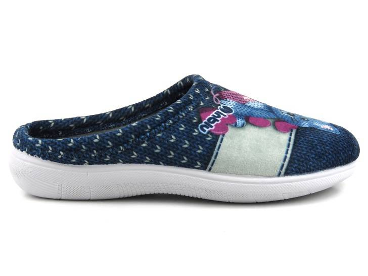 Kapcie damskie z kotem - INBLU CAMILLE, granatowe