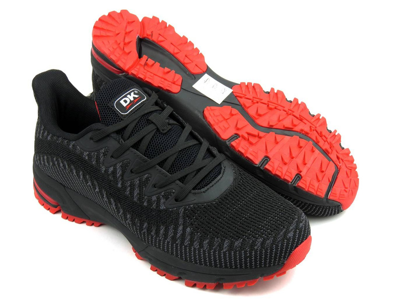 Buty męskie sportowe, adidasy DK VB16851, czarno-czerwone