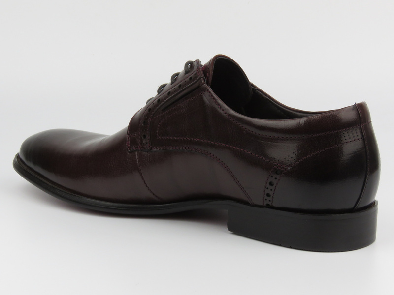 Eleganckie półbuty męskie skórzane - JOHN DOUBARE D788-159-626, brązowe