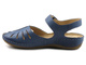 Sandały damskie z przewiewną cholewką - HELIOS Komfort 4009, granatowe