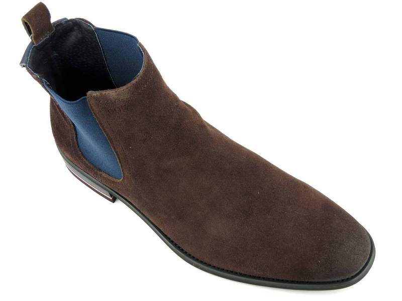 Skórzane sztyblety męskie GOE II1N4042, brązowe