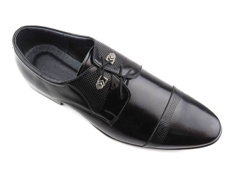 Półbuty męskie eleganckie - Moskała 247, czarne