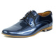 Eleganckie półbuty męskie lakierowane Conhpol 4934, granatowe