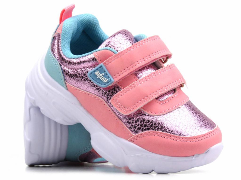 Adidasy dziecięce na rzepy - BEFADO 516Y108, różowe