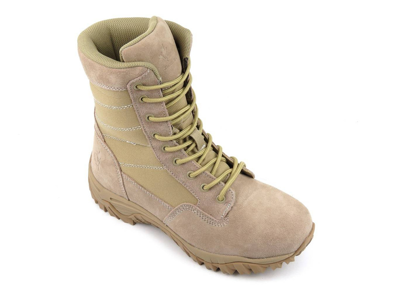Wysokie trekkingi męskie z membraną WATERPROOF - VEMONT 9AT2045L, beżowe