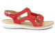 Wygodne sandały damskie z zakręconą cholewką - HELIOS Komfort 283, czerwone