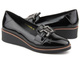 Eleganckie półbuty damskie na koturnie - Potocki 23-12056BK, czarne 