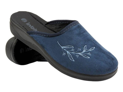 Kapcie Domowe Damskie - Inblu CU-1D Granat - Wsuwane