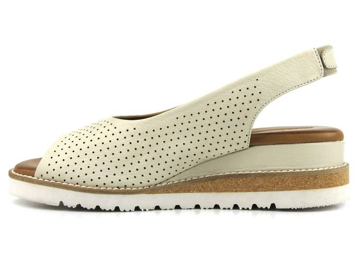 Sandały damskie na koturnie - Artiker 50C0863, beżowe