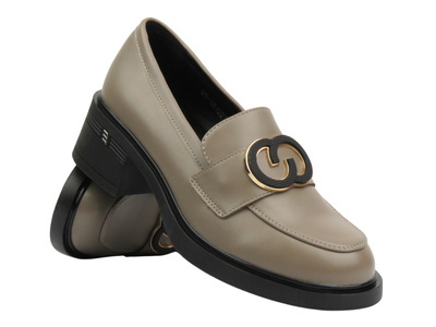 Eleganckie mokasyny damskie Vinceza 18102, beżowe