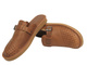 Klapki Męskie ze Skóry Naturalnej PanSzew, brązowe - wsuwane