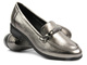 Półbuty, loafersy damskie Potocki 24-12065, metaliczne