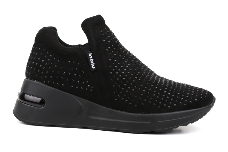 Buty damskie sportowe wsuwane - INBLU IN001310, czarne