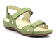 Sportowe sandały damskie na trzy rzepy - HELIOS Komfort 205, zielone 2
