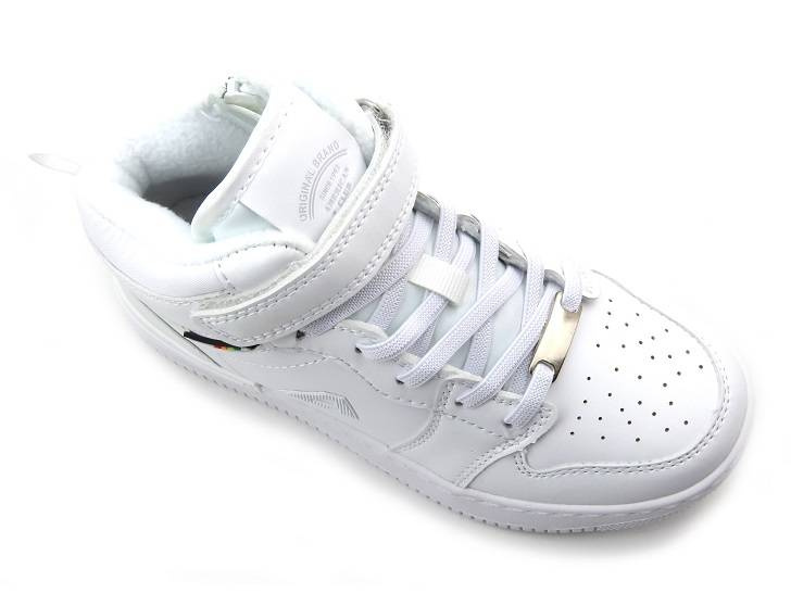 Buty sportowe dziecięce na zimę - AMERICAN CLUB ES103/22, białe