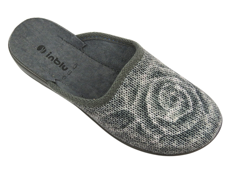 Kapcie Domowe Damskie Inblu RO-09 Szare Wsuwane