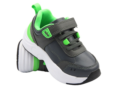 Buty Sportowe Chłopięce Befado 516Y259 Szaro-zielone Na Rzep