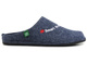 Filcowe kapcie męskie z napisem #Smart Worker - BRINKMANN 220018-05, niebieskie