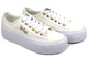 Trampki damskie na platformie - Lee Cooper LCW-24-31-2725, białe