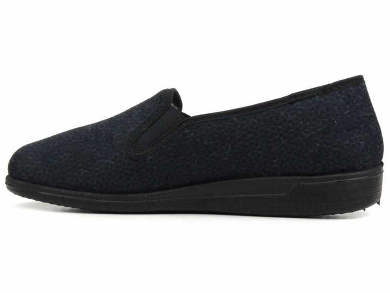 Cieplutkie kapcie męskie z kożuchem - Befado Dr Orto 013M319, granatowe