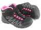 Buty trekkingowe dziecięce / młodzieżowe zimowe  AMERICAN CLUB WT107/22 WT112/22, czarne z fuksją