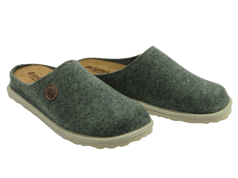Ciepłe kapcie damskie - INBLU CS-47, zielone