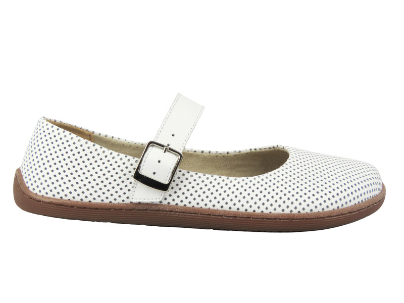 Barefoot skórzane minimalistyczne półbuty damskie Nika Komfort 1445, biały 2