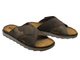 Wygodne klapki męskie na rzep ciemnobrązowe INBLU BU-17