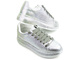 Sneakersy damskie pokryte cekinami - GOE JJ2N4048, srebrne