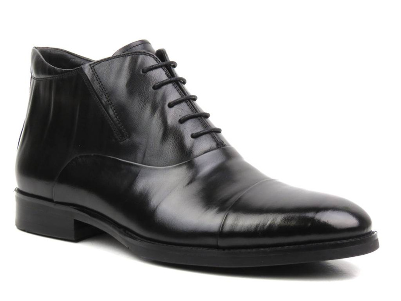 Eleganckie botki męskie na suwak - JOHN DOUBARE H35B-52-183, czarne