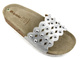 Klapki damskie ze srebrnymi kuleczkami - INBLU NM-23, srebrne