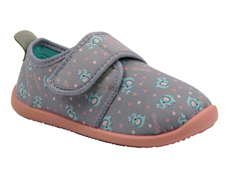 Kapcie, buty dziecięce na rzep - BEFADO 902X057, szare